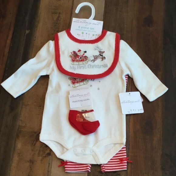 4 piece First Christmas outfit - Picture 1 of 8